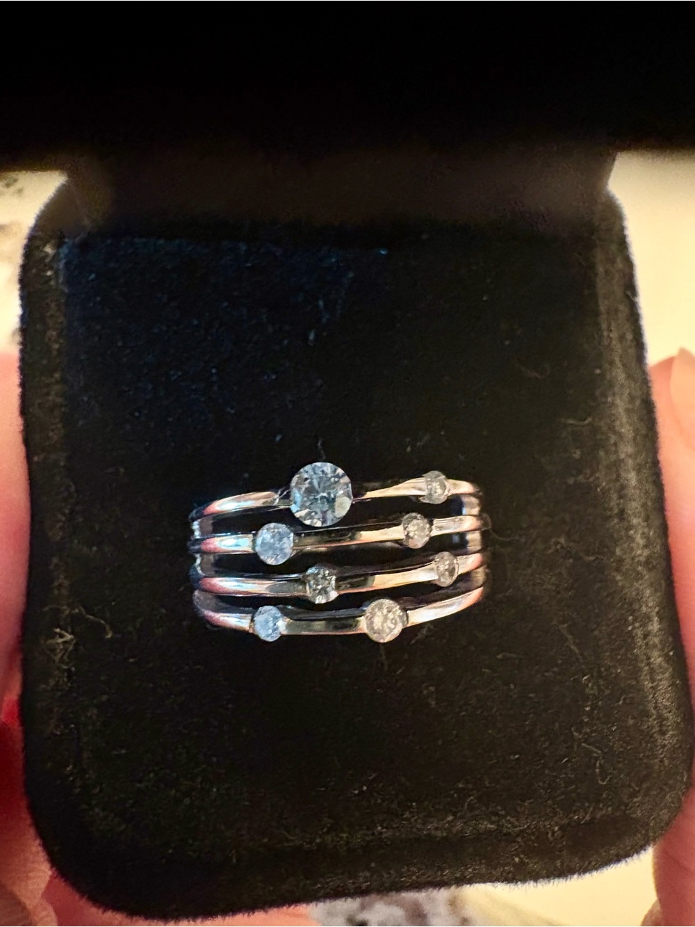 Zales 1/2 carat T.W. Satellite Orbit Ring sz 7